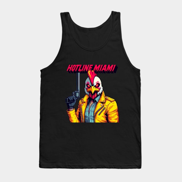 Hotline Miami character-For pixel gamers lovers Tank Top by CachoPlayer